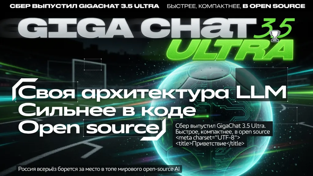 Сбер выпустил GigaChat 3.5 Ultra. Быстрее, компактнее, в open source